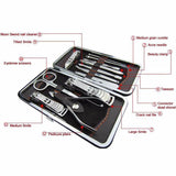 12 PCS Professional Nail Care Set with Travel Case - Manicure