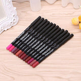 12PCs Waterproof Matte Lip Liners Set - Makeup