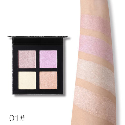 4 Colors Highlighter Makeup Palette - Makeup