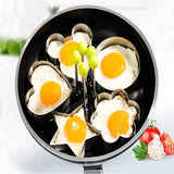 5pcs Stainless Steel Fried Egg Molds - Kitchen