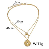 Charms Coin Pendant Necklace - Necklace