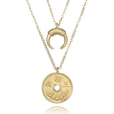 Charms Coin Pendant Necklace - Necklace