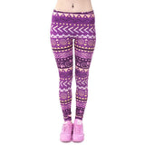 Colorful Print High Waist Leggings - Leggings