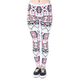 Colorful Print High Waist Leggings - Leggings