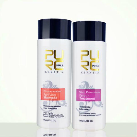 Damaged Hair Repair Keratin Treatment + Purrifying Shampoo - Hair Care