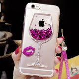 Diamonds In Wine Glass Case - Phone Case