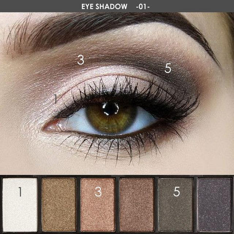 Fashion 6 Colors Eye Shadow Palette - Makeup