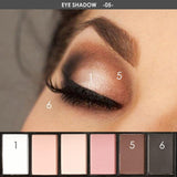 Fashion 6 Colors Eye Shadow Palette - Makeup