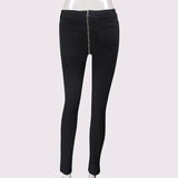Fashion Back Zipper Jeans - Jeans