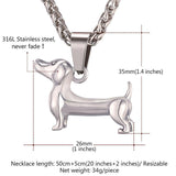 Gold Dachshund Necklace - Necklace