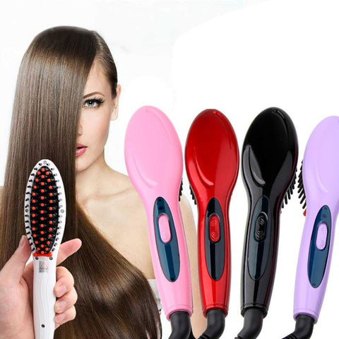 Hair Straightener Electric Heated Hair Brush - hair straightener