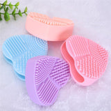 Handy Heart Shaped Cosmetic Brush Cleaner - brush cleaner