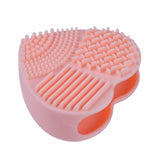 Handy Heart Shaped Cosmetic Brush Cleaner - brush cleaner