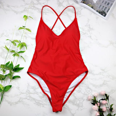 High Cut One Piece Swimsuit - Swimsuit