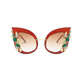 Rhinestone Cat Eye Sunglasses - Sunglasses