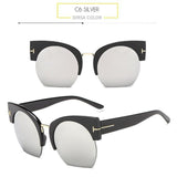 Semi Rimless Sunglasses For Women - Sunglasses