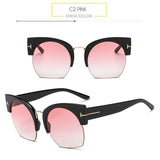 Semi Rimless Sunglasses For Women - Sunglasses