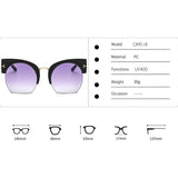 Semi Rimless Sunglasses For Women - Sunglasses