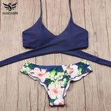 Sexy 2-Piece Cross Brazilian Bikini For Women - Swimsuit