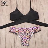 Sexy 2-Piece Cross Brazilian Bikini For Women - Swimsuit