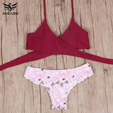 Sexy 2-Piece Cross Brazilian Bikini For Women - Swimsuit