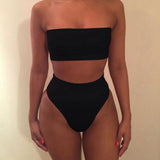 Sexy Off Shoulder Bikini Set - Bikini