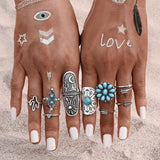 Vintage Bohemian Style Ring Set - Ring
