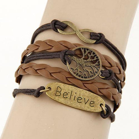 Vintage Leather Bracelets Charms - Bracelet