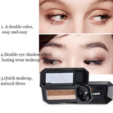 Waterproof Double Color Glitter Eyeshadow Palette - Makeup