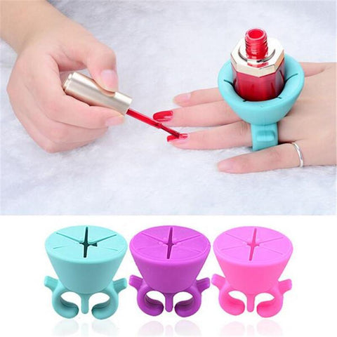 Wearable Silicon Nail Polish & Vanish Holder Rack - Polish Holder