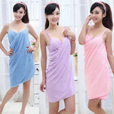 Wearable Women Cotton Bathrobe - Bath