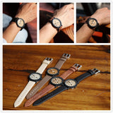 Wooden Watch For Men With Leather Straps - Watch