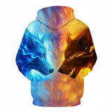 Zip Up Hoodie - 3D Fire Wold - Hoodie