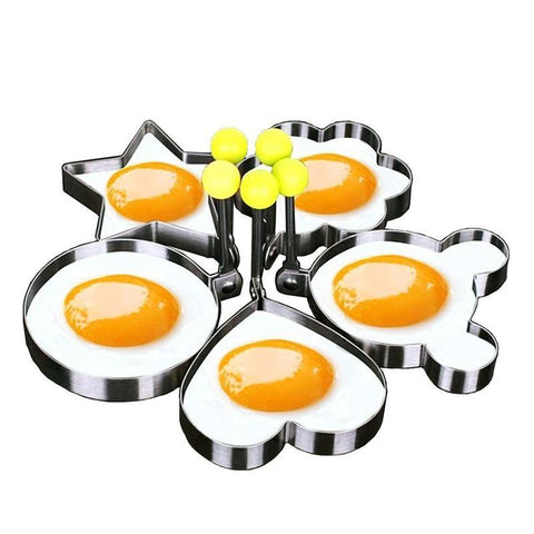 5pcs Stainless Steel Fried Egg Molds - Kitchen