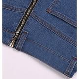 Fashion Back Zipper Jeans - Jeans