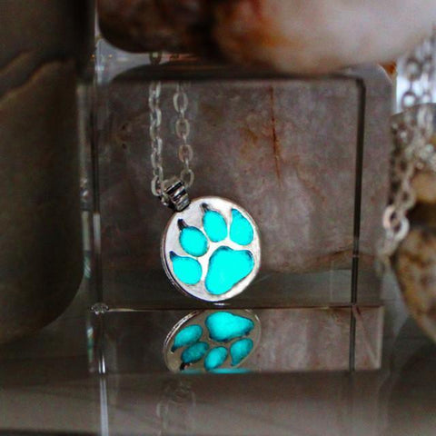 Glow In the Dark Paw Necklace - Necklace