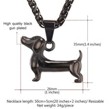 Gold Dachshund Necklace - Necklace