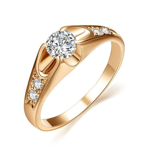 Lovely Gold Engagement Ring - Ring
