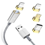 Magnetic Charging Cable - 3 Plugs - USB Cable