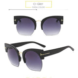 Semi Rimless Sunglasses For Women - Sunglasses
