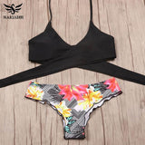 Sexy 2-Piece Cross Brazilian Bikini For Women - Swimsuit