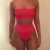 Sexy Off Shoulder Bikini Set - Bikini