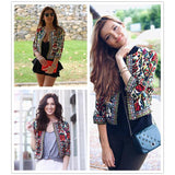 Vintage Embroidery Jacket For Women - Jacket