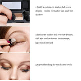 Waterproof Double Color Glitter Eyeshadow Palette - Makeup