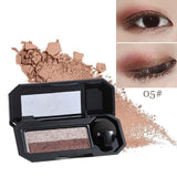 Waterproof Double Color Glitter Eyeshadow Palette - Makeup