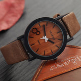 Wooden Watch For Men With Leather Straps - Watch