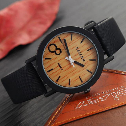 Wooden Watch For Men With Leather Straps - Watch